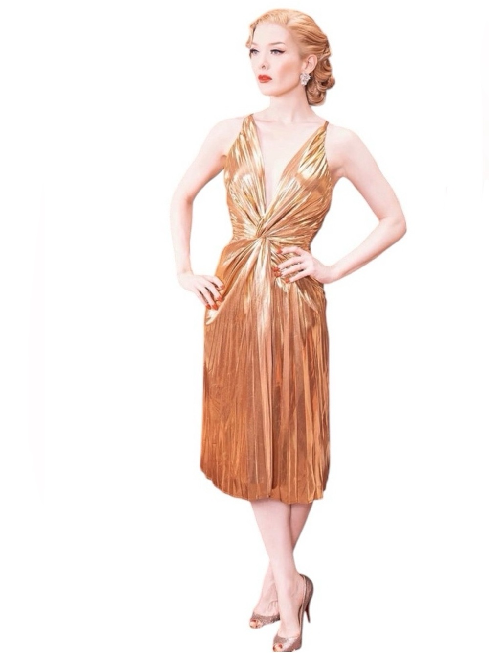 Hollywoodland Golden Age Lame Dress